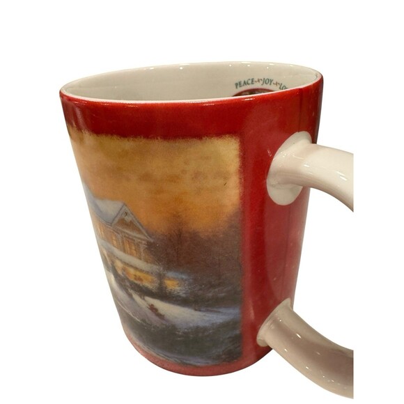 AMCAL Thomas Kinkade Christmas II Coffee Mug with Holiday Screen EUC Collectible - Picture 6 of 9